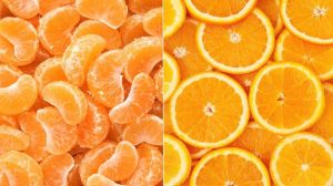 How many calories does oranges have?